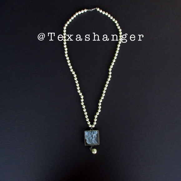 NEW Chan Luu 32" Signed Pearl Silver Lace Pendant - Picture 1 of 16